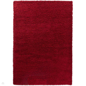 Oxford OXF00 Plain Plush Soft Stain-Resistant Textured Polypropylene Shaggy Red Rug-Desire Rugs-Rug Love - The Most Loved Rug Store
